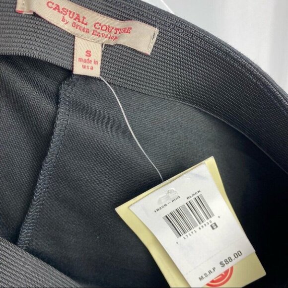 Casual Corner by Green Envelope Women's NWT Black Knit Stretch Mini Skirt S/W27 - Picture 5 of 7